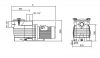 KRIPSOL ONDINA szivattyú 0,5LE, 0,58kW/230V,  8m3/h